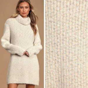 Sweet Whispers Eyelash Knit Sweater Dress Small